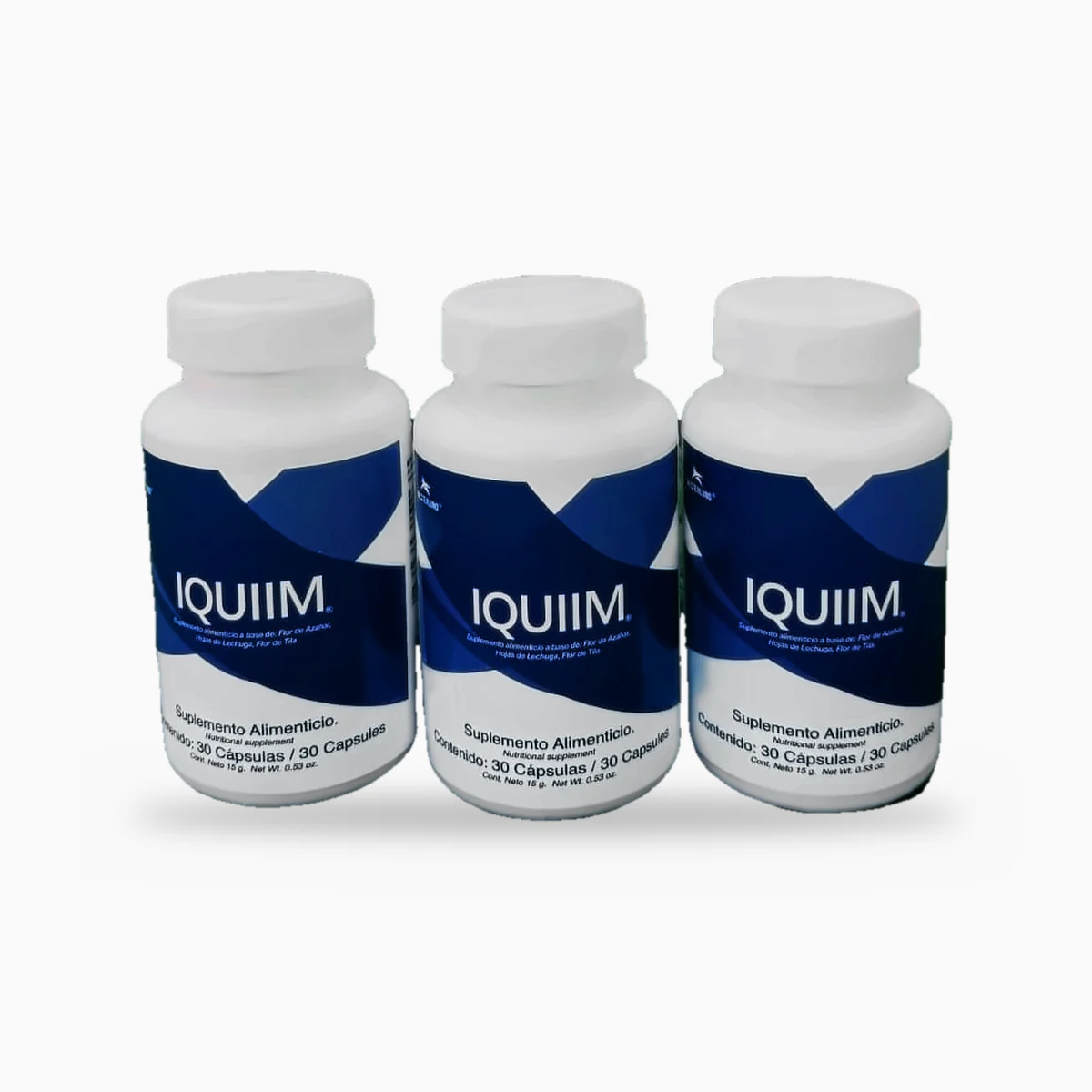 IQUIIM 90 días, tres frascos de suplemento alimenticio de Westerlund Health